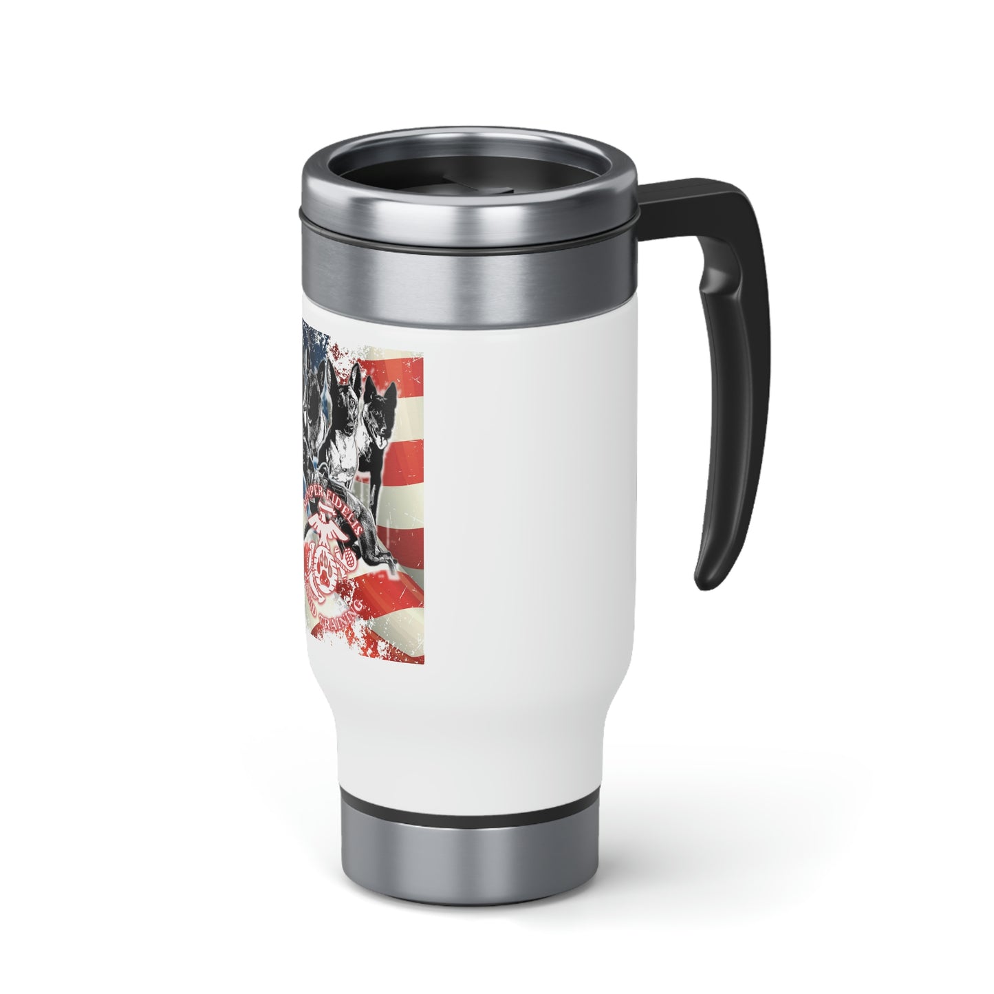 Stainless Steel Travel Mug with Handle, 14oz