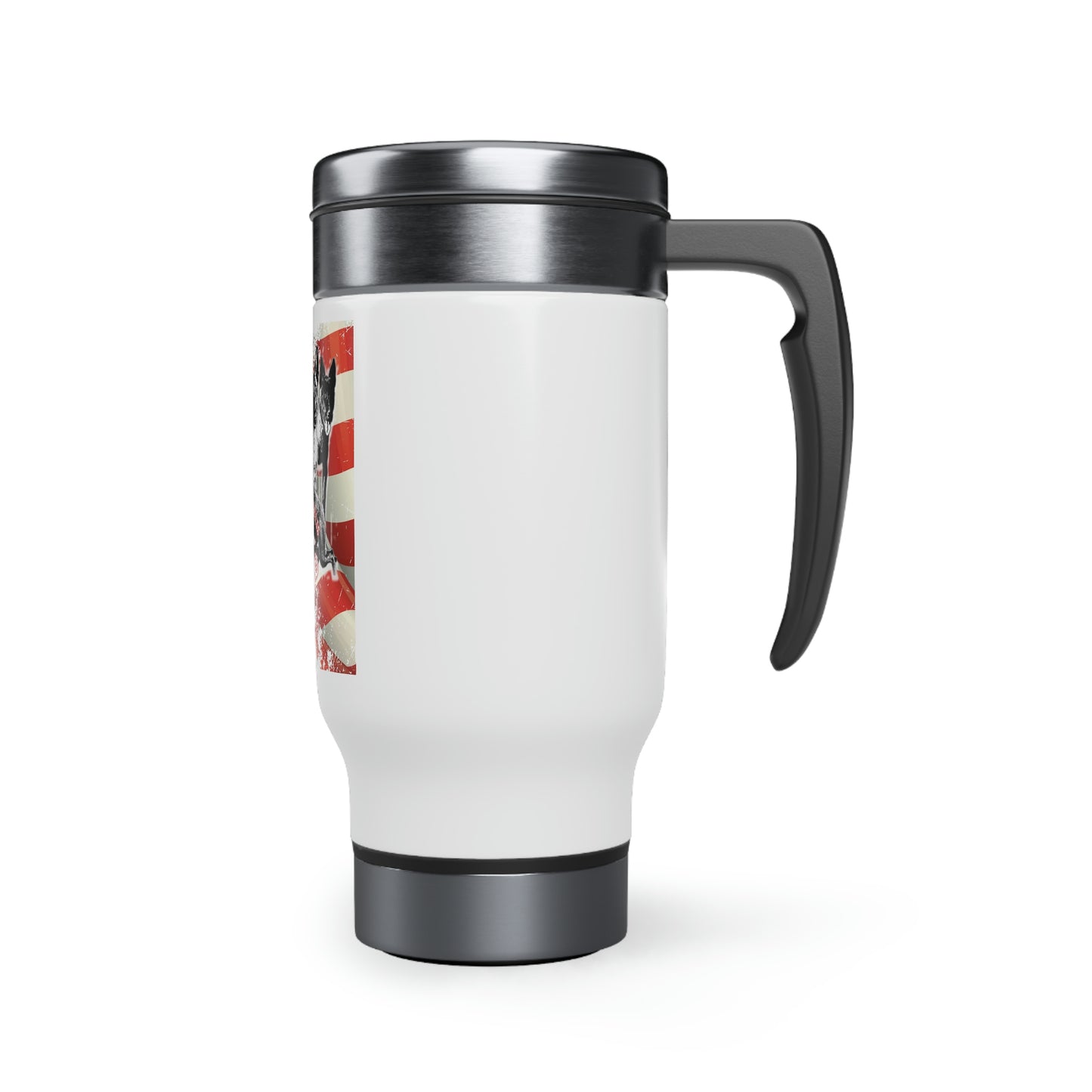 Stainless Steel Travel Mug with Handle, 14oz